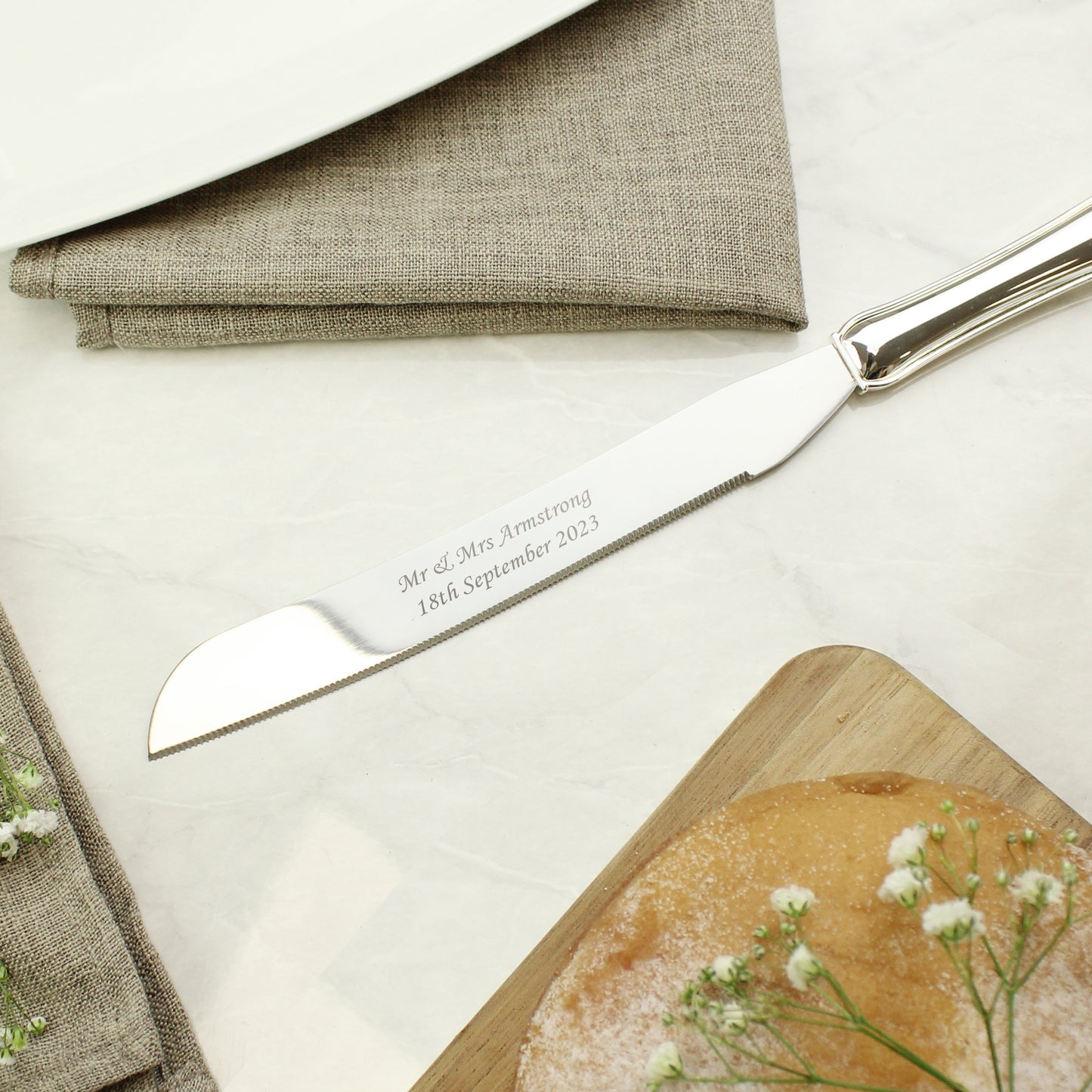 Personalised Classic Cake Knife – Custom Engraved Wedding Cake Knife | Elegant Gift for Weddings, Anniversaries & Celebrations