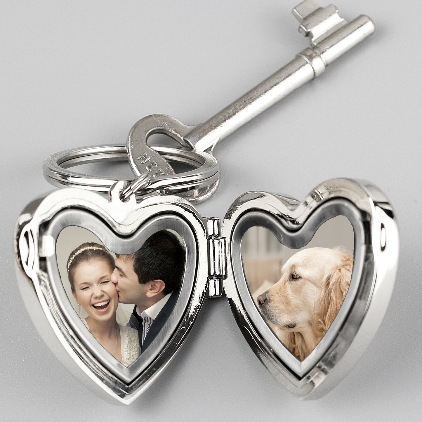Personalised Heart Photoframe Keyring