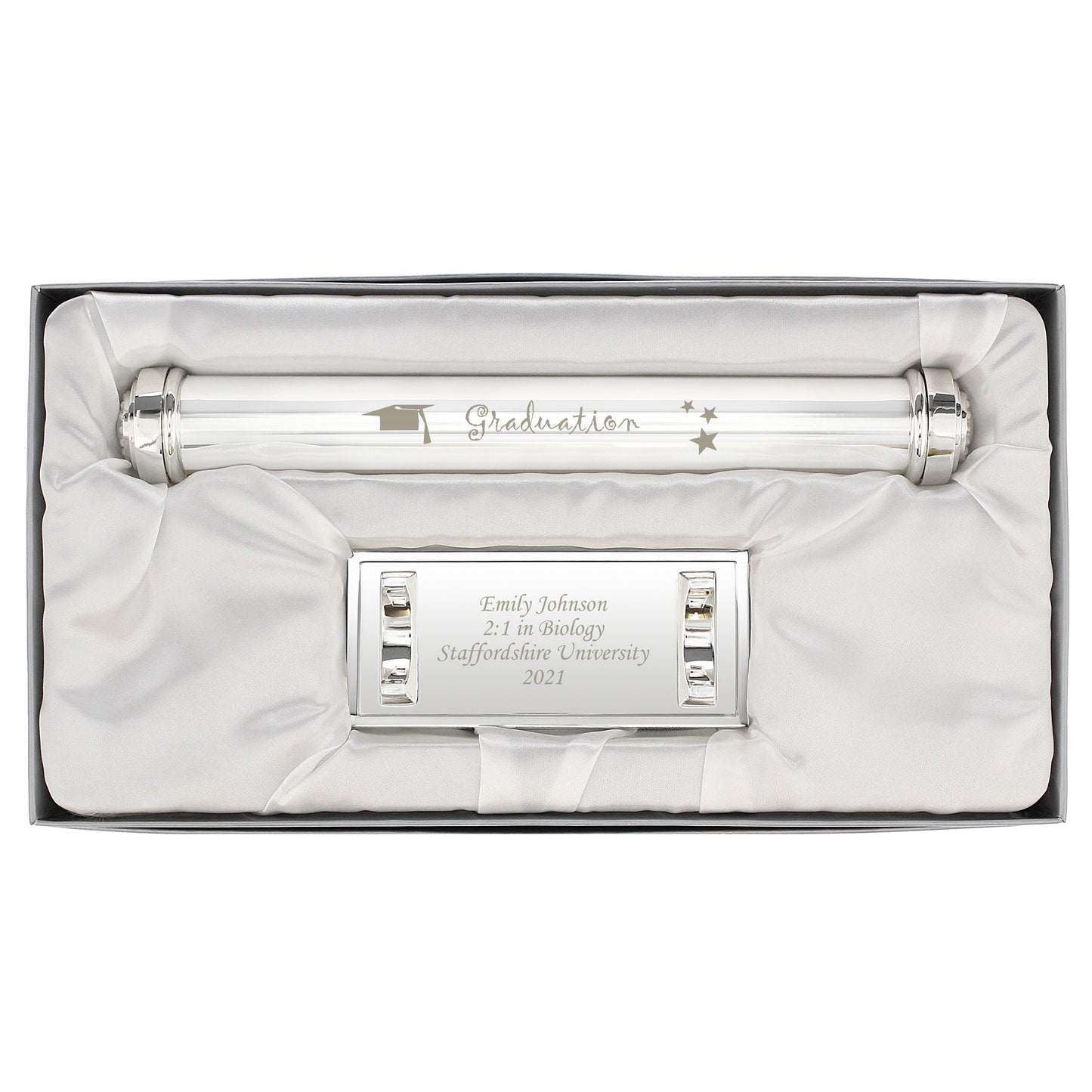 Personalised Graduation Silver Plated Certificate Holder