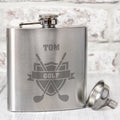 Personalised Golf Crest Hip Flask