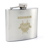 Personalised Fishing Crest Hip Flask