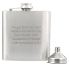 Personalised Any Message Stainless Steel Hip Flask