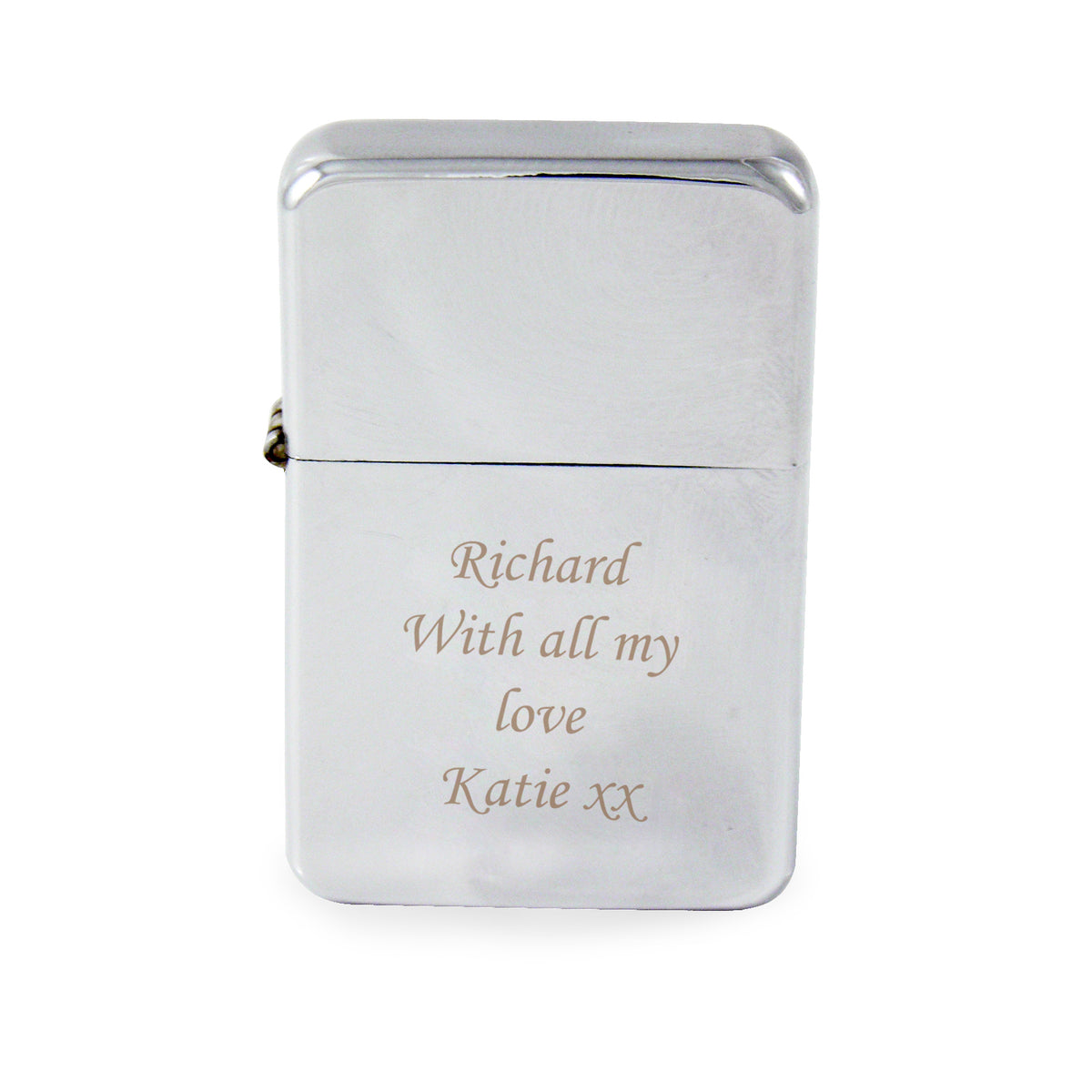 Personalised Engraved Silver Lighter