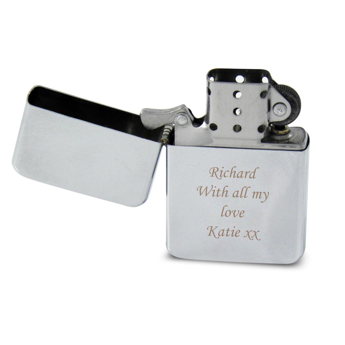 Personalised Engraved Silver Lighter