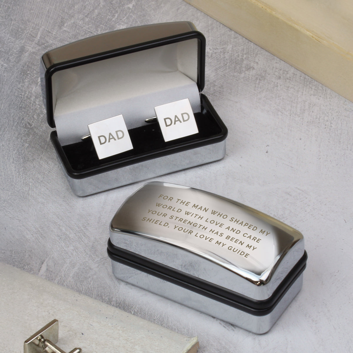 Personalised Initial Cufflinks & Engraved Box