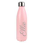 Personalised Pink Metal Insulated Drinks Bottle