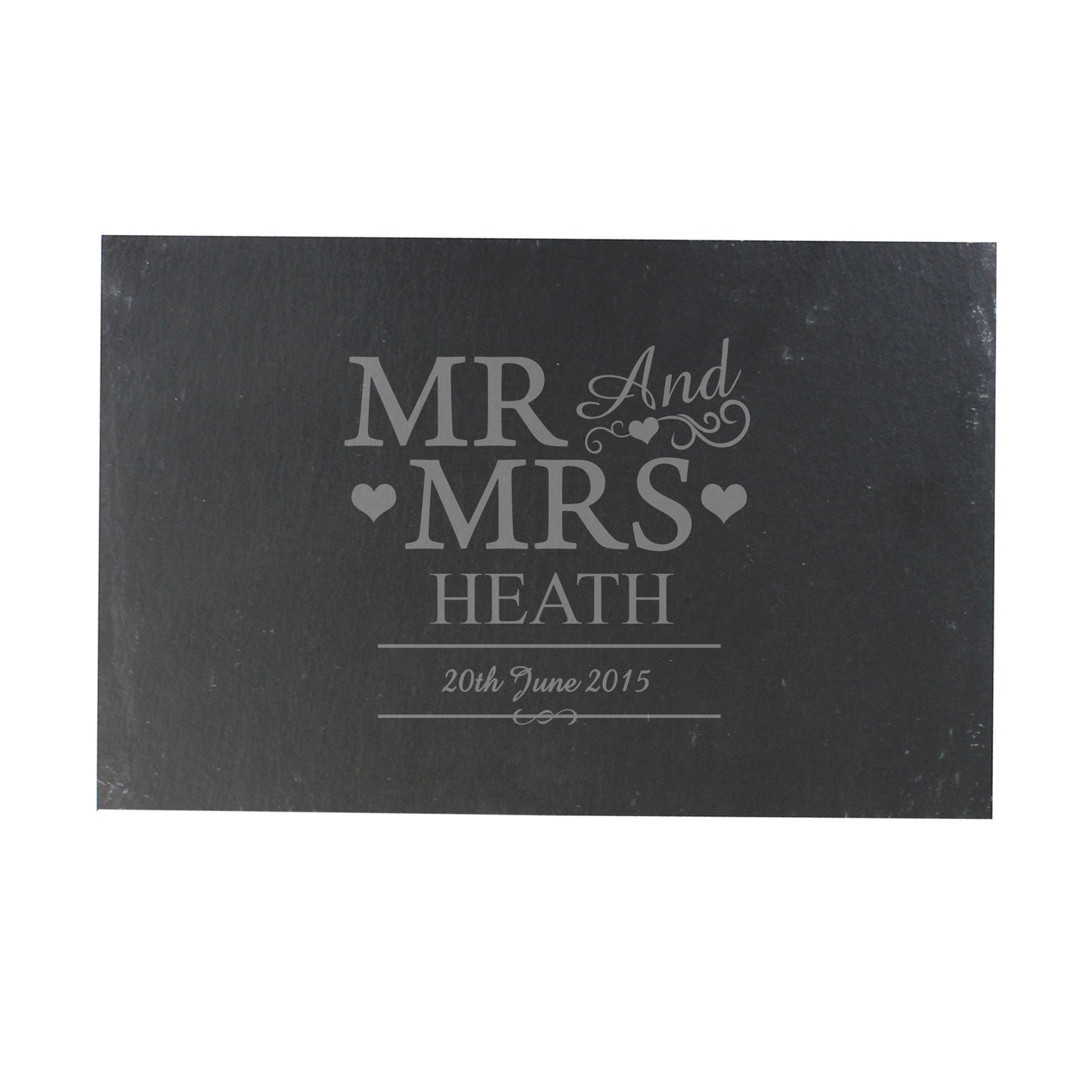 Personalised Mr & Mrs Slate Placemat