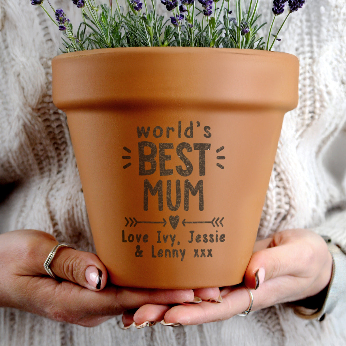 Personalised Worlds Best Terracotta Plant Pot