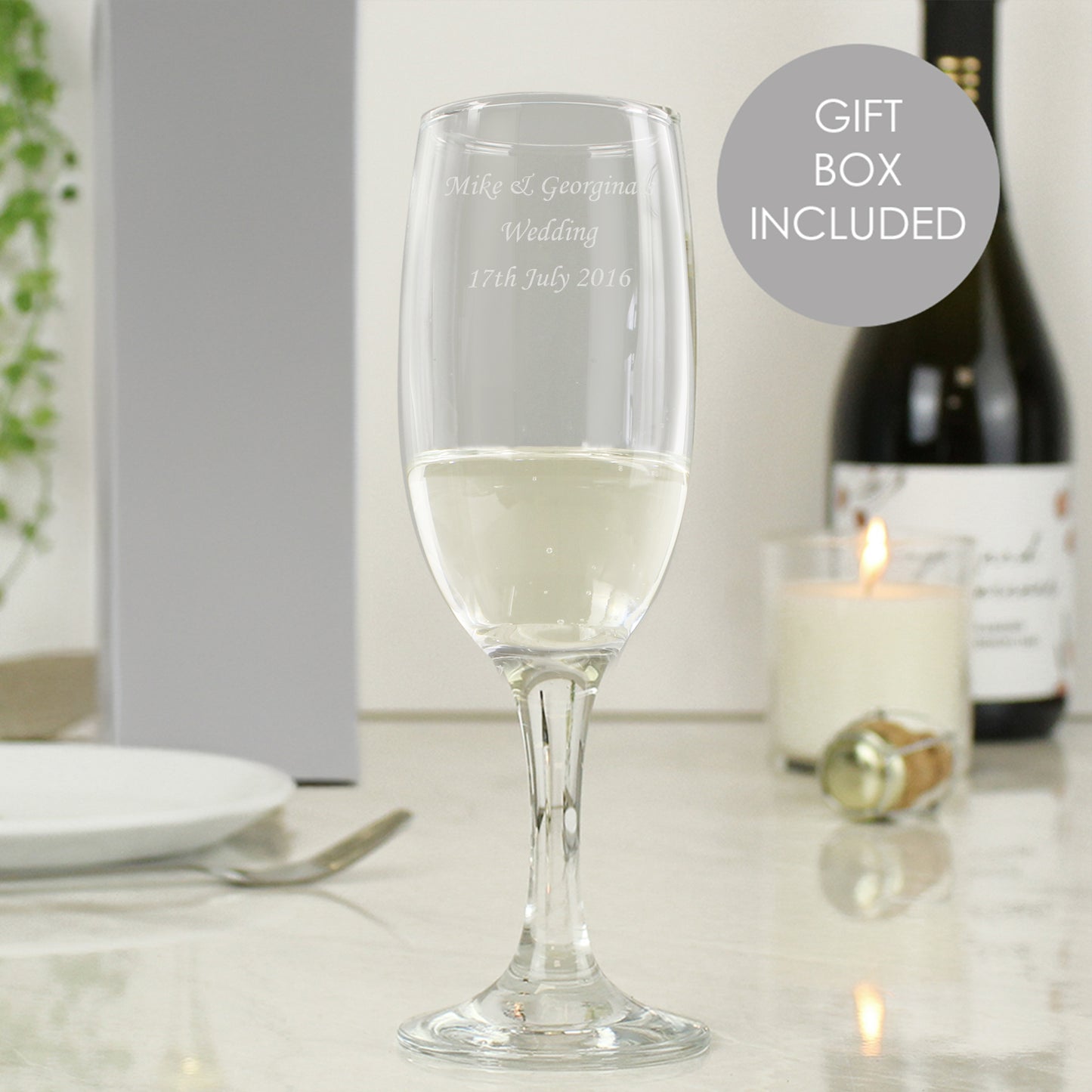 Personalised Traditional Toast Flute