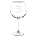 Personalised Decorative Bottle of Wine Glass