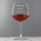 Personalised Decorative Bottle of Wine Glass