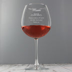 Personalised Decorative Bottle of Wine Glass