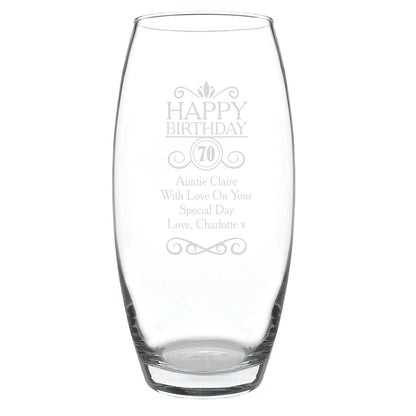 Personalised Birthday Bullet Vase