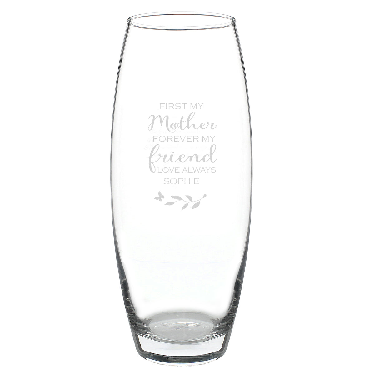 Personalised First My Mother Forever My Friend Bullet Vase