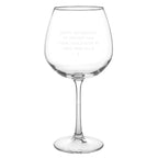 Personalised Bold Statement Bottle of Wine Glass