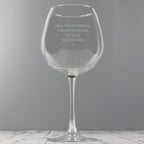 Personalised Bold Statement Bottle of Wine Glass