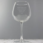 Personalised Bold Statement Bottle of Wine Glass