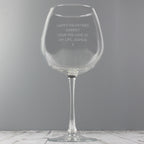 Personalised Bold Statement Bottle of Wine Glass
