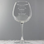 Personalised 'One Glass' Bottle of Wine Glass