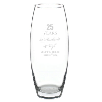 Personalised Anniversary Bullet Vase