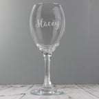 Personalised Name Only Engraved Wine Glass