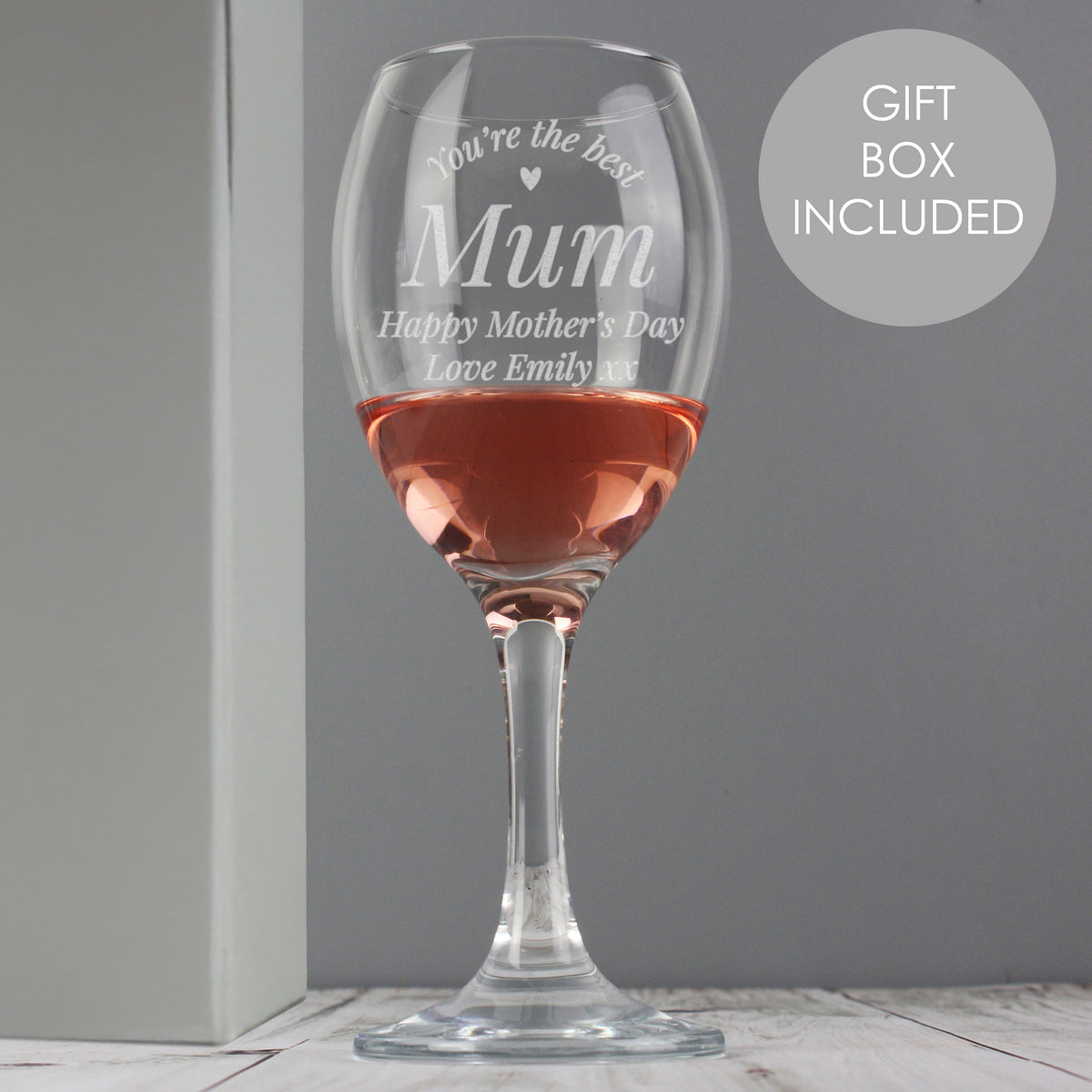 Personalised You Are The Best Wine Glass