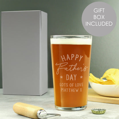 Personalised Father's Day Pint Glass