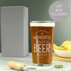Personalised Wonderful Time For A Beer Pint Glass