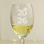 Personalised Class of Graduation Wine Glass
