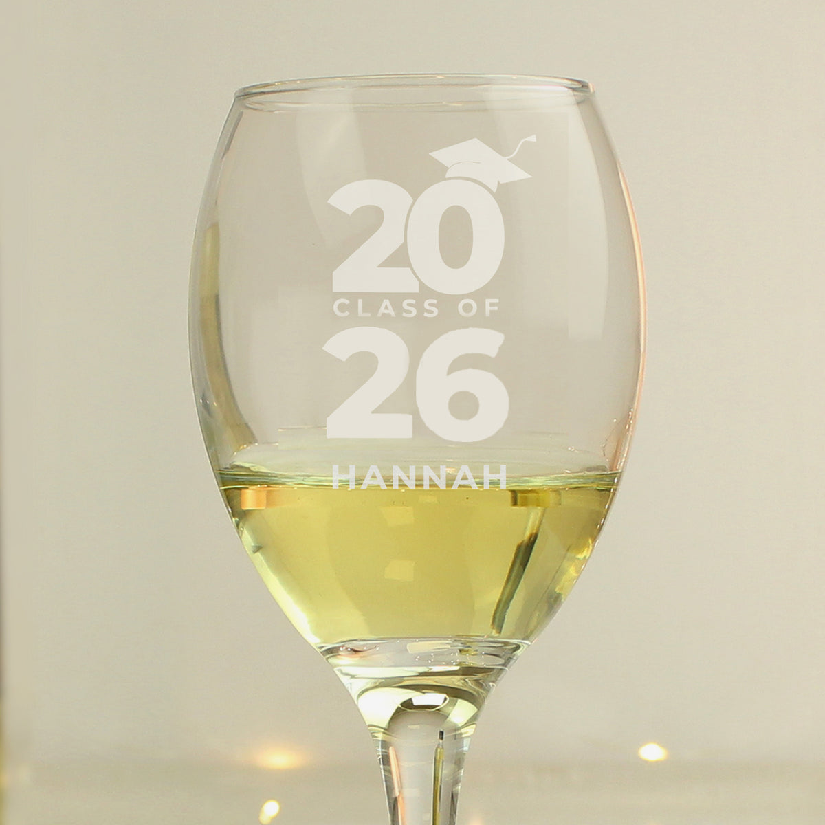 Personalised Class of Graduation Wine Glass