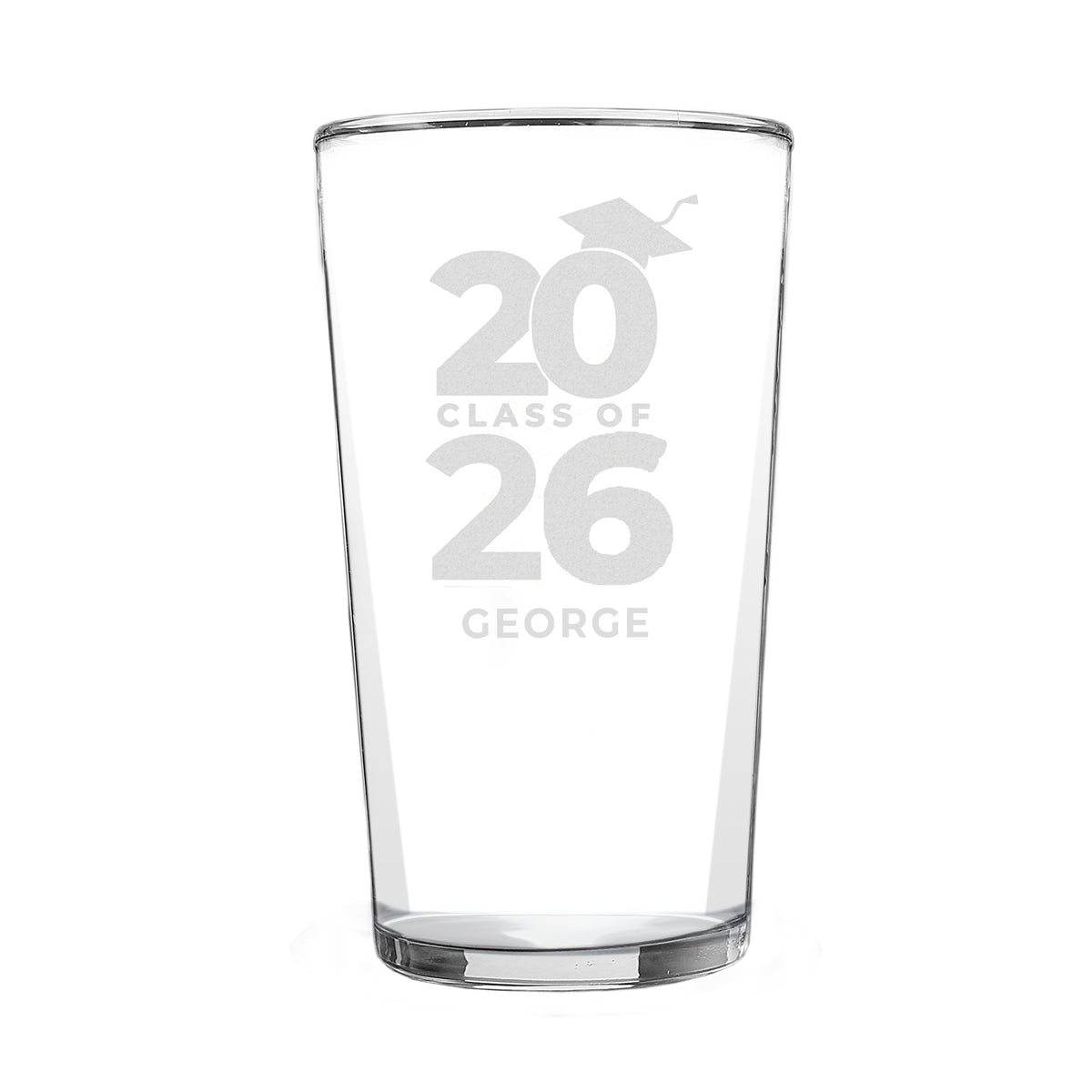 Personalised Class of Graduation Pint Glass
