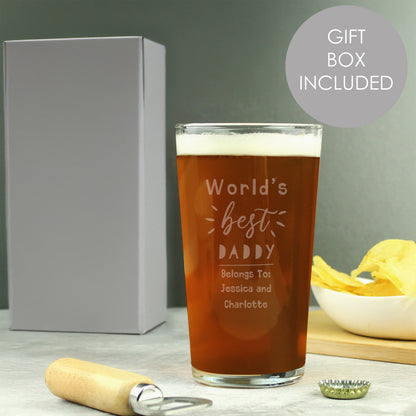Personalised World's Best Pint Glass