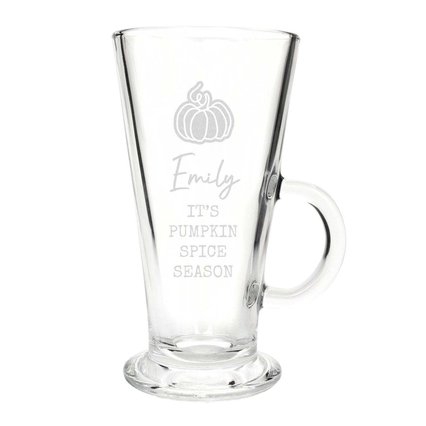 Personalised Pumpkin Latte Glass