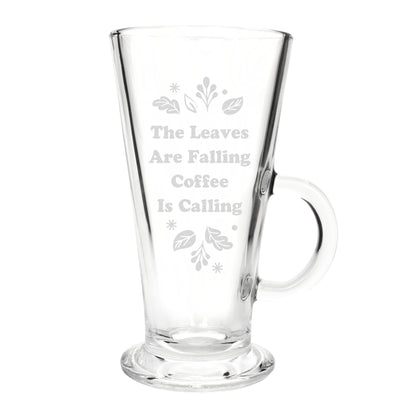 Personalised Autumn Latte Glass