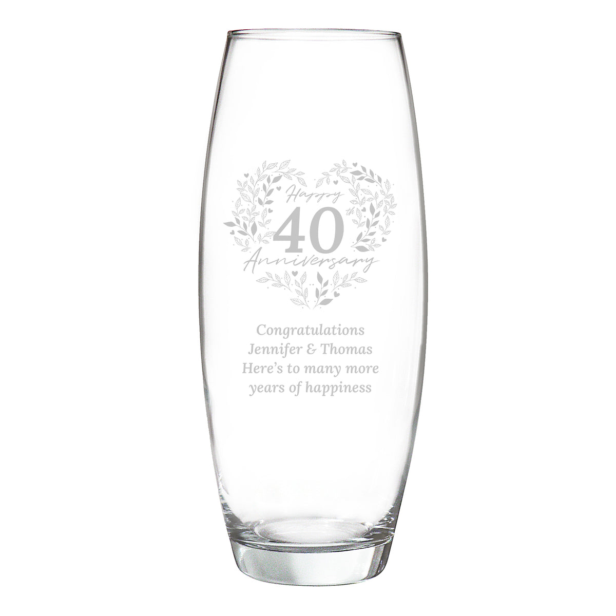 Personalised Anniversary Wreath Bullet Vase