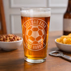 Personalised Football Badge Pint Glass