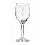 Personalised Bow Wine Glass