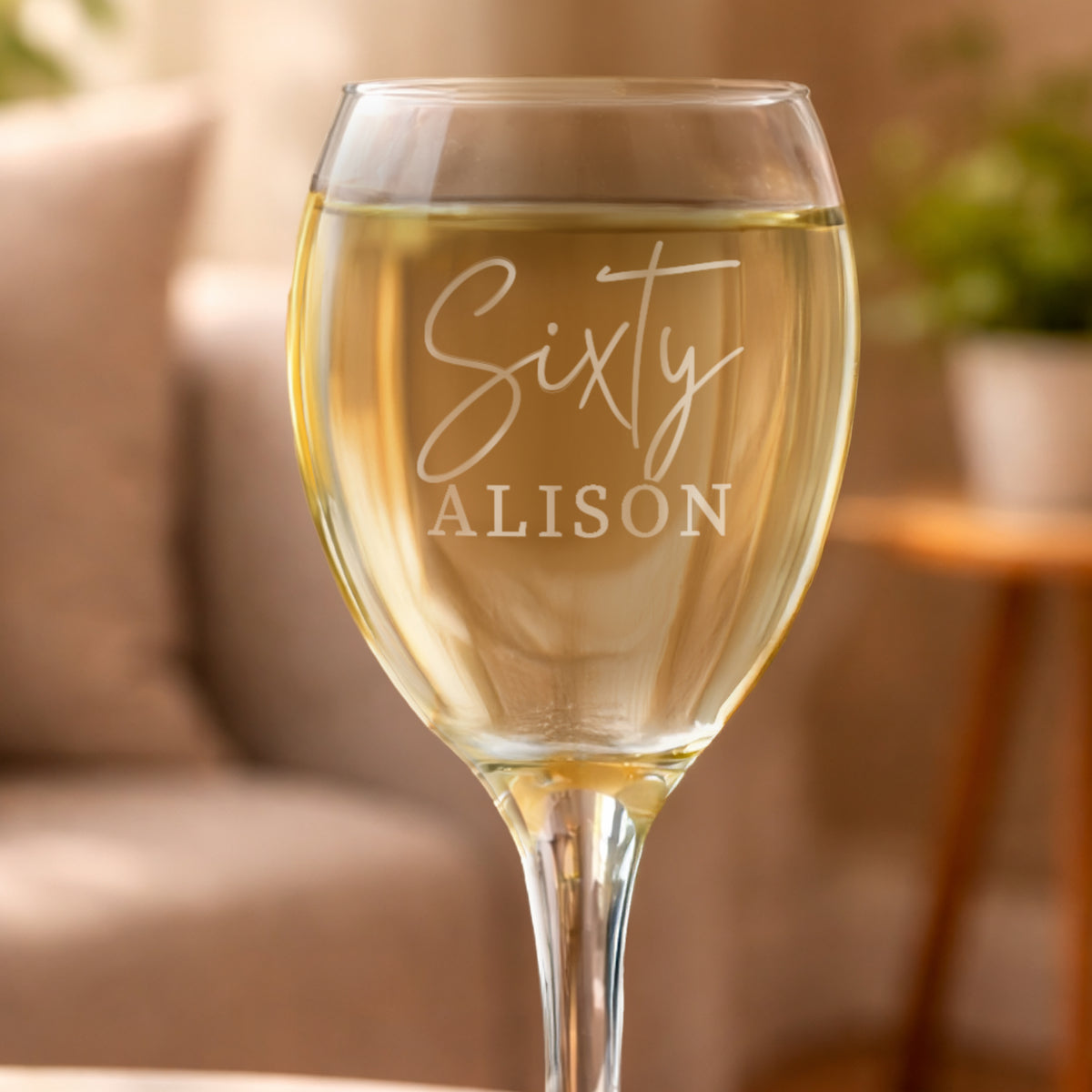 Personalised Age & Name Wine Glass