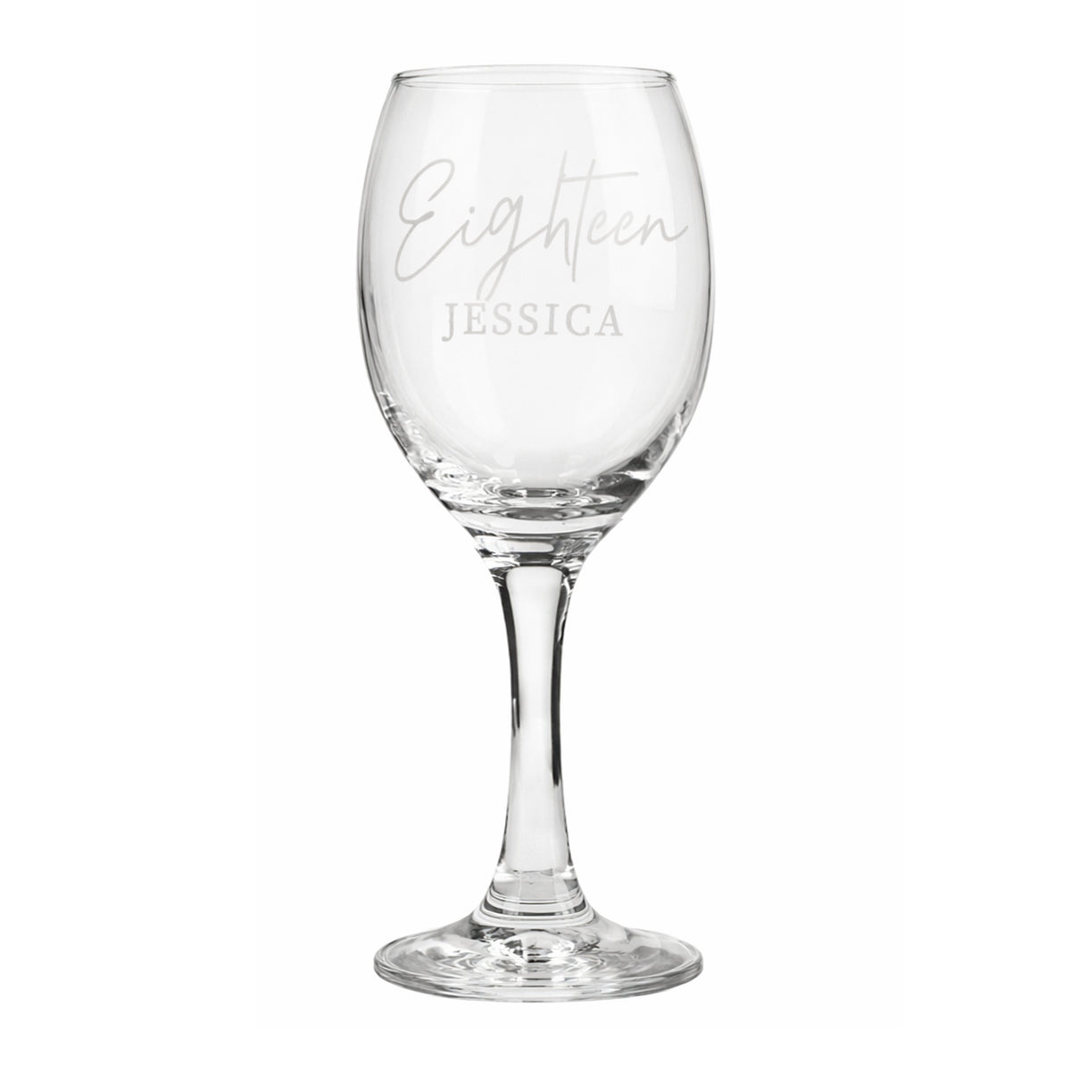 Personalised Age & Name Wine Glass