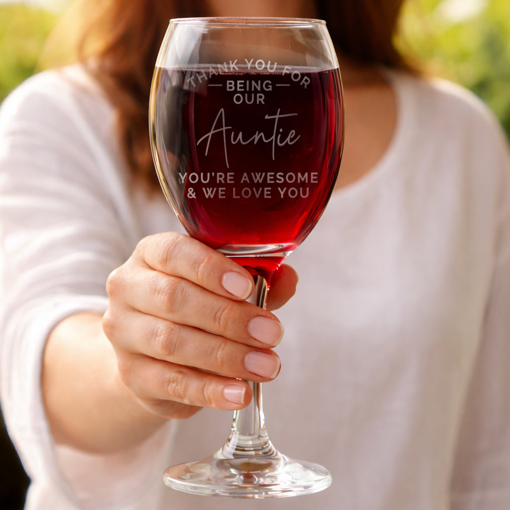 Personalised Thank you Wine Glass