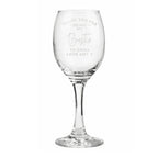 Personalised Thank you Wine Glass