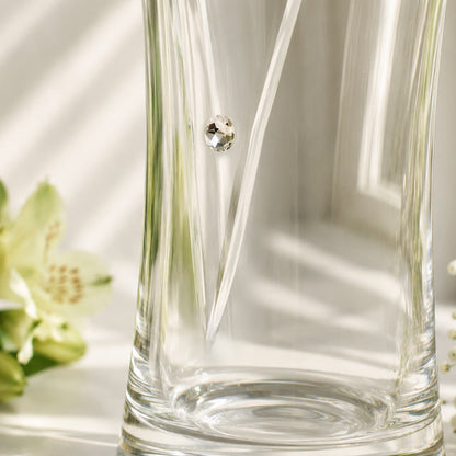 Personalised Large Hand Cut Little Hearts Diamond Effect Vase