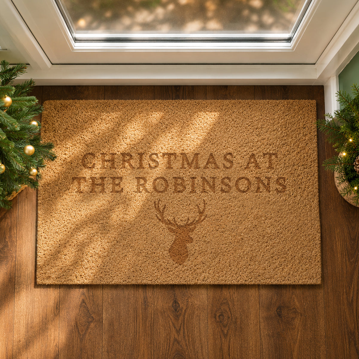 Personalised Stag Rectangle Indoor Doormat