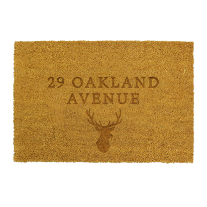 Personalised Stag Rectangle Indoor Doormat