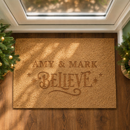 Personalised Believes Rectangle Indoor Doormat
