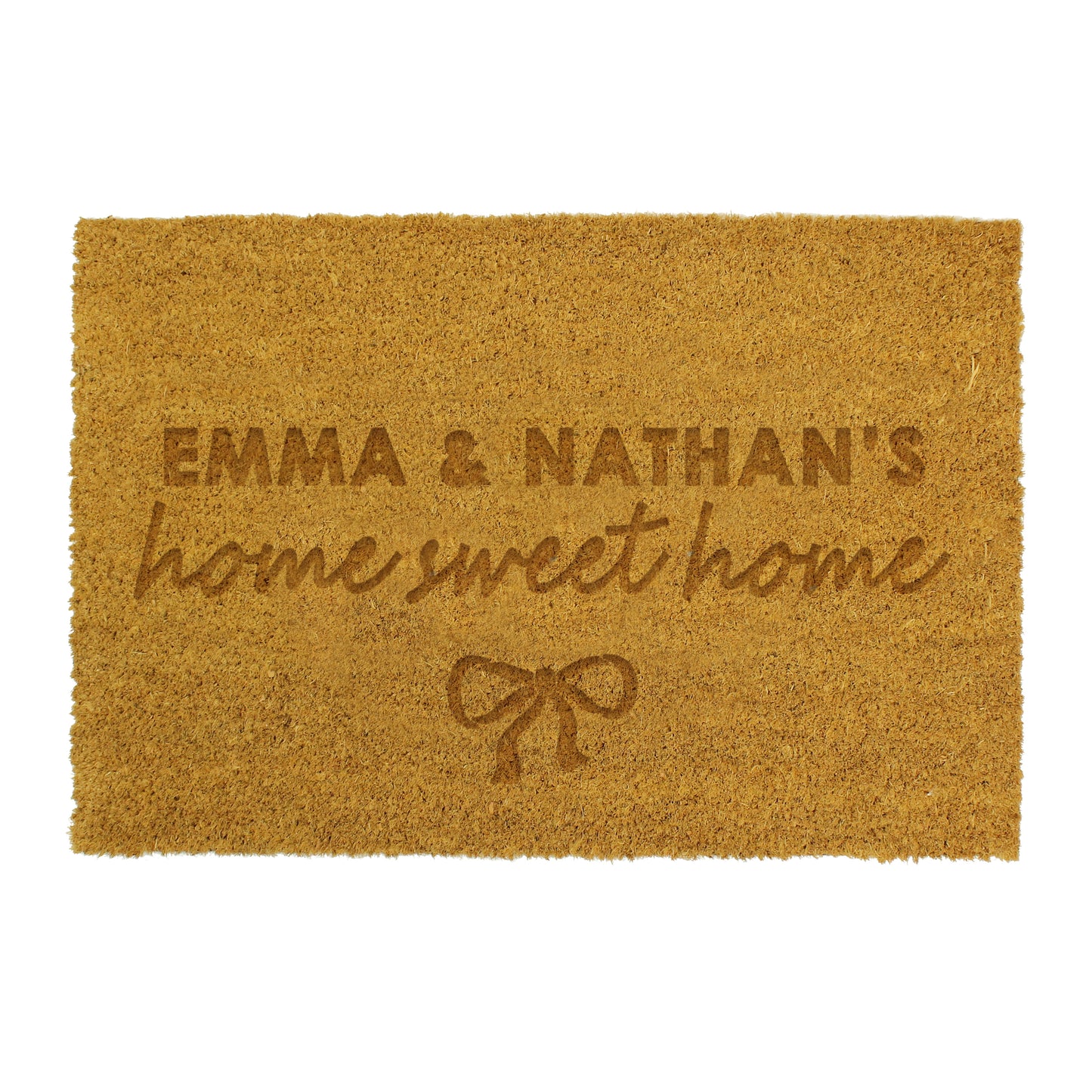 Personalised Bow Rectangle Indoor Doormat