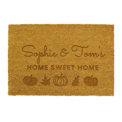 Personalised Pumpkin Rectangle Doormat