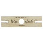 Personalised 'Wine O'clock' Wine Glass & Bottle Holder
