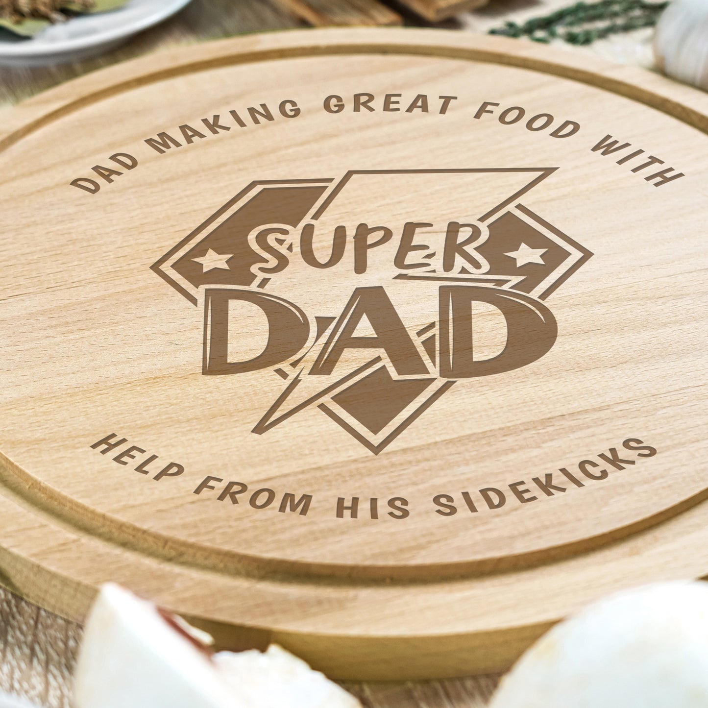Personalised Super Dad Chopping Board