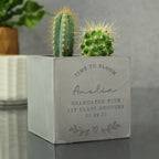 Personalised Free Text Concrete Plant Pot